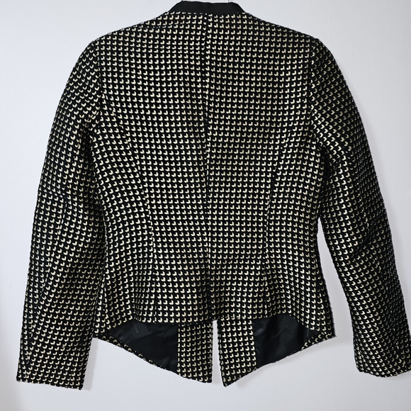 ▪︎ ANGELEYE ▪︎ LONDON ▪︎ Tweed Gold and Black Woven Blazer - Picture 3 of 10